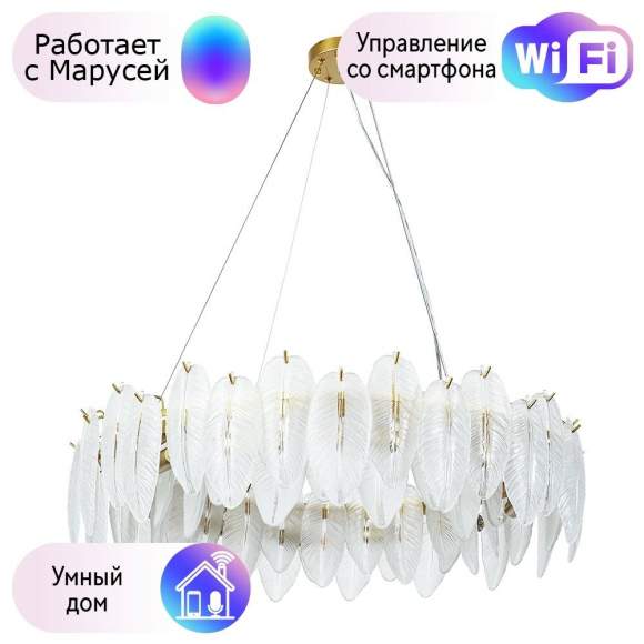 Подвесная люстра Arte Lamp EVIE с поддержкой Маруся A4052SP-12SG-М