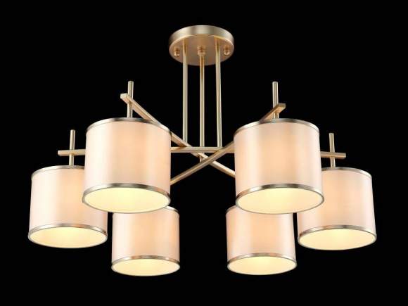 Потолочная люстра Crystal Lux с поддержкой Алиса SERGIO PL6 GOLD-А