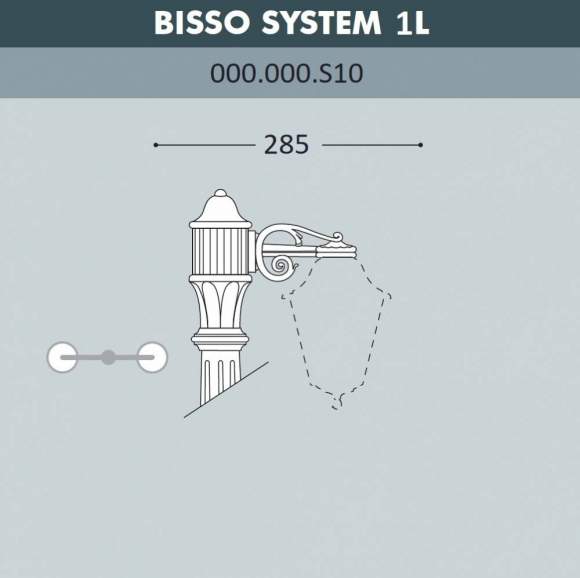 Консоль для паркового фонаря Fumagalli BISSO SYS 1L 000.000.S10.A0