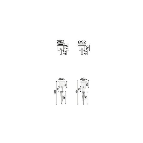 1832-1W Прожектор уличный поворотный галогенный Favourite Relief