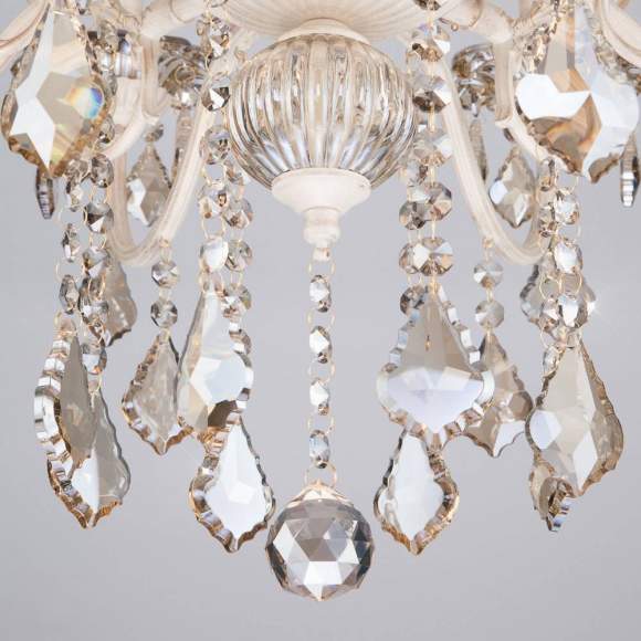 3281/8 Люстра хрустальная Eurosvet 3281 белый с золотом/тонированный хрусталь Strotskis