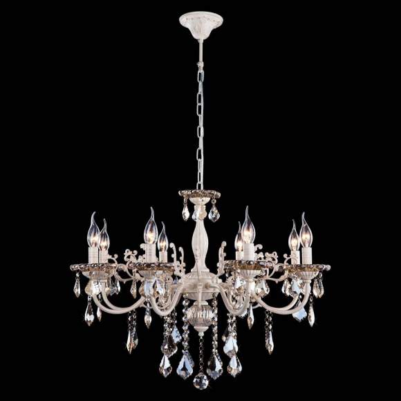 3281/8 Люстра хрустальная Eurosvet 3281 белый с золотом/тонированный хрусталь Strotskis
