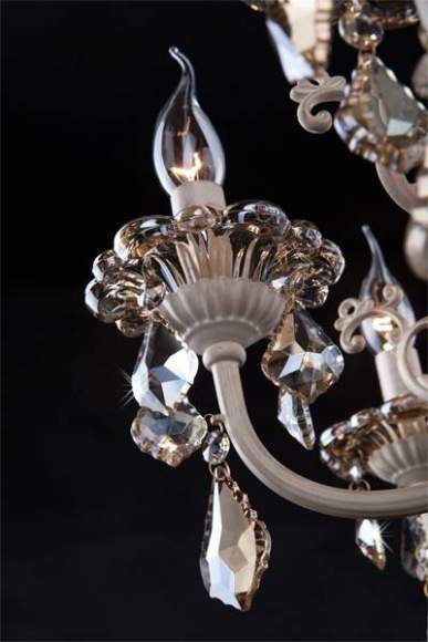 3281/8 Люстра хрустальная Eurosvet 3281 белый с золотом/тонированный хрусталь Strotskis