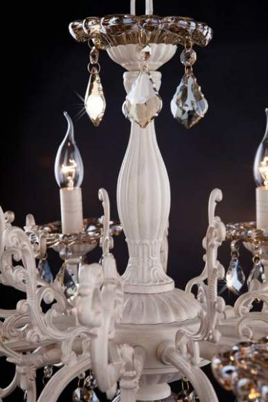 3281/8 Люстра хрустальная Eurosvet 3281 белый с золотом/тонированный хрусталь Strotskis