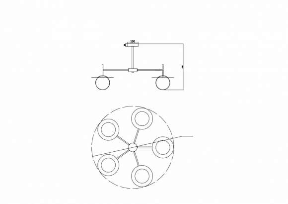 Люстра на штанге Freya Camelia FR5202PL-05BS Люстра на штанге Freya Camelia FR5202PL-05BS
