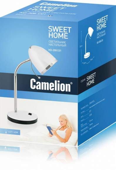 KD-308 C01 белый Настольный светильник Camelion 11476