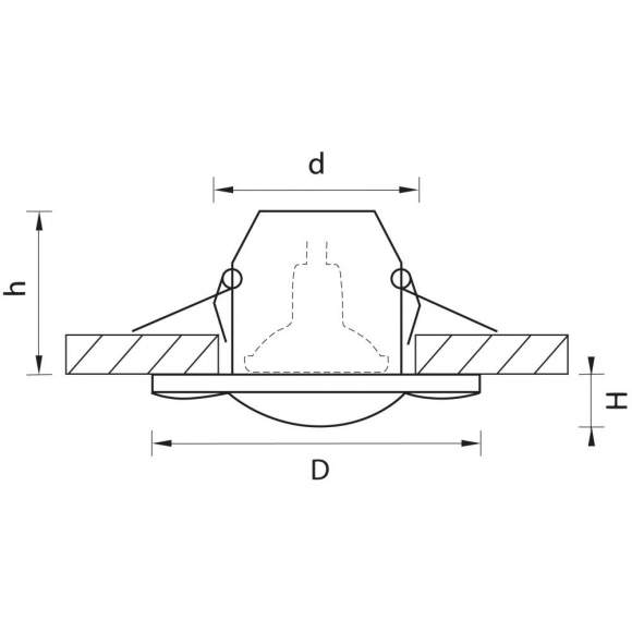 Встраиваемый светильник Lightstar Difesa 006880