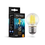 Филаметная светодиодная лампа Е27 6,5W 2800К (теплый) Crystal Voltega 7138