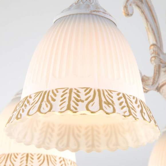 Потолочная люстра Евросвет Campina 60107/5 белый с золотом a045771 Потолочная люстра Евросвет Campina 60107/5 белый с золотом a045771