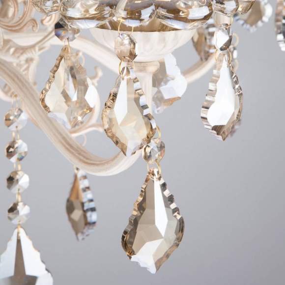 3281/5 Люстра хрустальная Eurosvet 3281 белый с золотом/тонированный хрусталь Strotskis