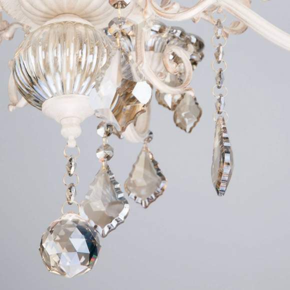 3281/5 Люстра хрустальная Eurosvet 3281 белый с золотом/тонированный хрусталь Strotskis