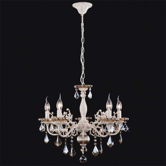 3281/5 Люстра хрустальная Eurosvet 3281 белый с золотом/тонированный хрусталь Strotskis