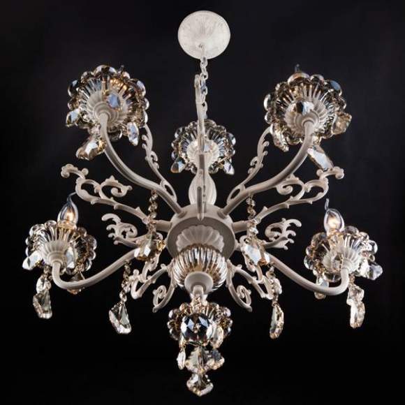 3281/5 Люстра хрустальная Eurosvet 3281 белый с золотом/тонированный хрусталь Strotskis