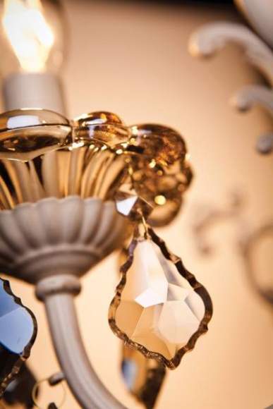 3281/5 Люстра хрустальная Eurosvet 3281 белый с золотом/тонированный хрусталь Strotskis