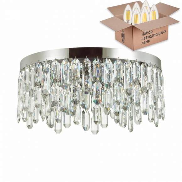 Потолочная люстра Dakisa Odeon Light с лампочками 4985/6C+Lamps E14 Свеча Потолочная люстра Dakisa Odeon Light с лампочками 4985/6C+Lamps E14 Свеча