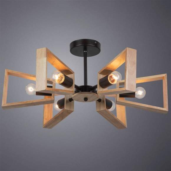 Потолочная люстра на штанге Arte Lamp Brussels с поддержкой Алиса A8030PL-6BK-A