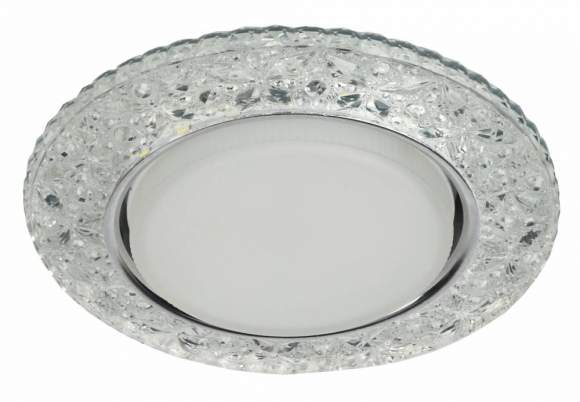 Точечный встраиваемый светильник cо светодиодной подсветкой ЭРА DK LD25 SL/WH Б0029635