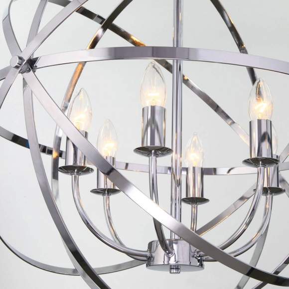 Подвесная люстра Eurosvet Santi 60139/6 хром Подвесная люстра Eurosvet Santi 60139/6 хром