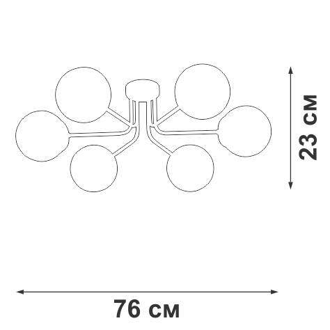 Потолочная люстра Vitaluce V4995-1/6P Потолочная люстра Vitaluce V4995-1/6P