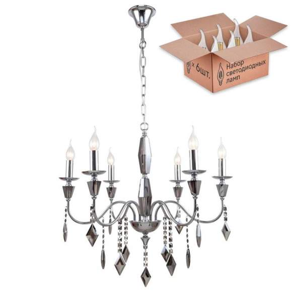 Люстра с лампочками Stilfort Grace 1053/09/06P+Lamps Люстра с лампочками Stilfort Grace 1053/09/06P+Lamps