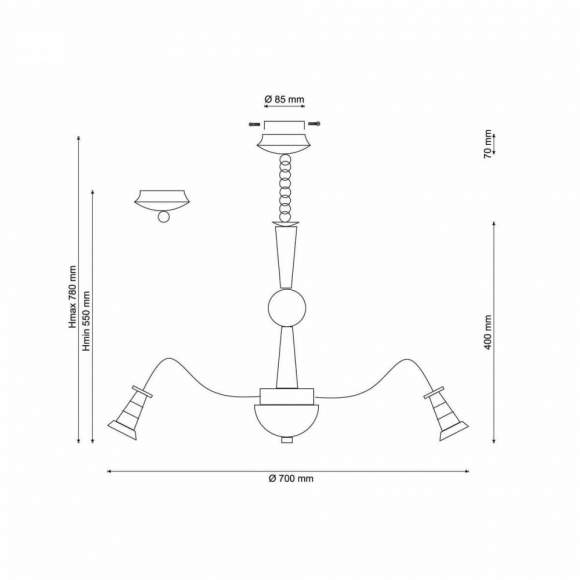 Natura 071.8 LED Подвесная люстра Lucia Tucci