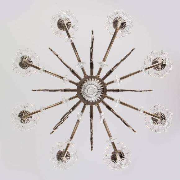 3281/8 Люстра хрустальная Eurosvet 3281 античная бронза/прозрачный хрусталь Strotskis