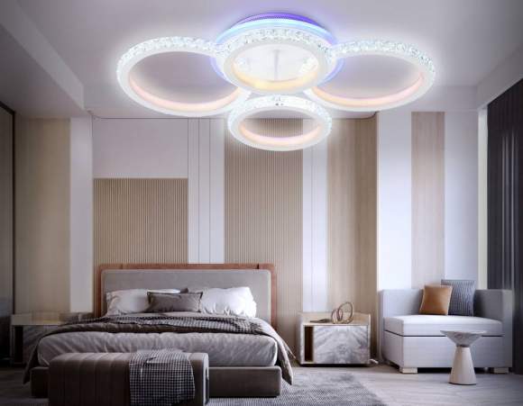 Потолочная дммируемая люстра с пультом ДУ Ambrella light Original FA9524 Потолочная дммируемая люстра с пультом ДУ Ambrella light Original FA9524