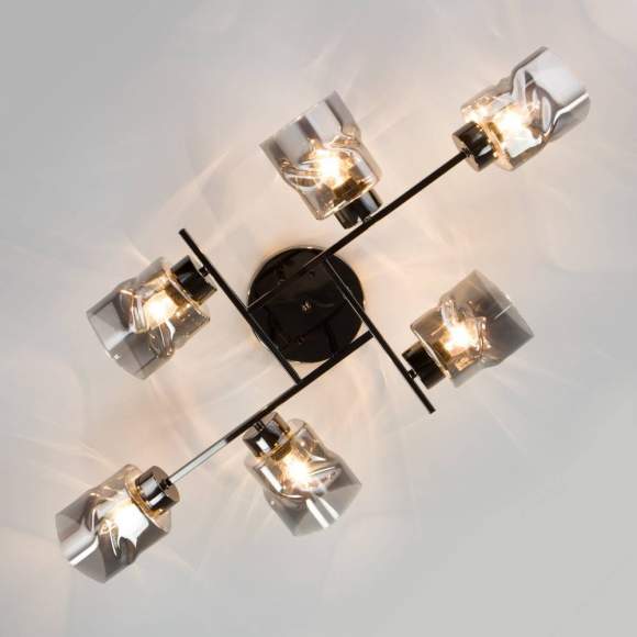 Потолочная люстра Евросвет Hilari 30165/6 черный жемчуг a047332 Потолочная люстра Евросвет Hilari 30165/6 черный жемчуг a047332