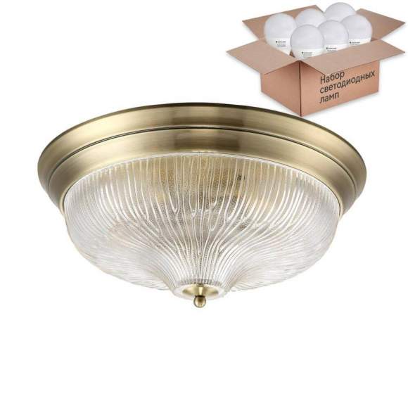 Потолочный светильник Crystal Lux с лампочками Lluvia PL5 Bronze D460+Lamps E14 P45 Потолочный светильник Crystal Lux с лампочками Lluvia PL5 Bronze D460+Lamps E14 P45