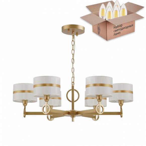 Подвесная люстра с лампочками Favourite Mateo 2634-6P+Lamps E14 Свеча Подвесная люстра с лампочками Favourite Mateo 2634-6P+Lamps E14 Свеча