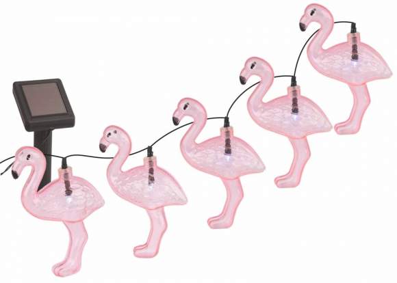 Садовая гирлянда 10 подсвечиваемых светодиодами фламинго ЭРА ERADG012-07 Б0038508