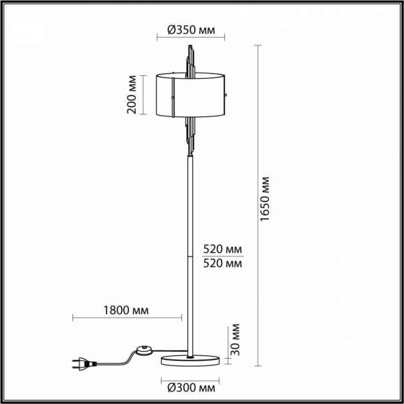 Торшер Odeon Margaret с лампочками 5415/3F+Lamps E27 Свеча Торшер Odeon Margaret с лампочками 5415/3F+Lamps E27 Свеча