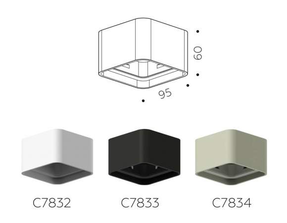 Корпус светильника накладной для насадок 70*70mm Ambrella light Diy Spot C7833 Корпус светильника накладной для насадок 70*70mm Ambrella light Diy Spot C7833