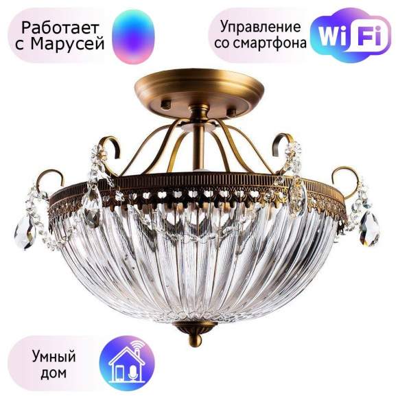 Потолочная люстра Arte Lamp Schelenberg с поддержкой Маруся A4410PL-3SR-М
