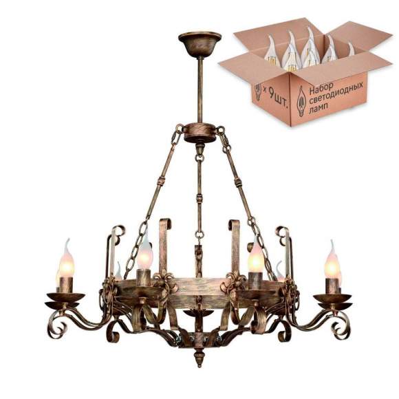 Люстра с лампочками F-Promo Boulogne 2159-9P+Lamps Люстра с лампочками F-Promo Boulogne 2159-9P+Lamps