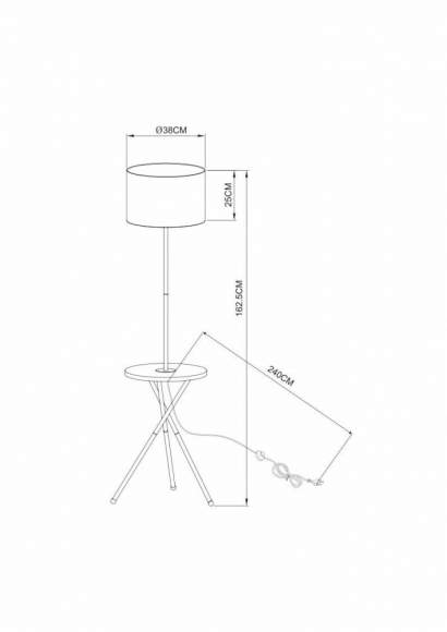Торшер на треноге со столиком Arte lamp Combo A2070PN-1BK Торшер на треноге со столиком Arte lamp Combo A2070PN-1BK