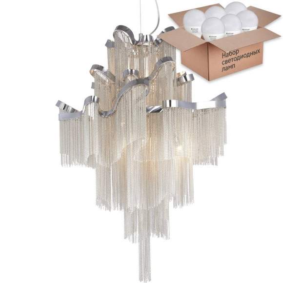 Подвесная люстра Favourite Multivello с лампочками 1156-8P+Lamps E14 P45