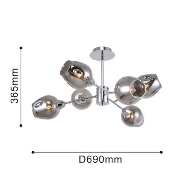 Люстра на штанге F-Promo Tilda с лампочками 2657-6U+Lamps E14 Свеча Люстра на штанге F-Promo Tilda с лампочками 2657-6U+Lamps E14 Свеча