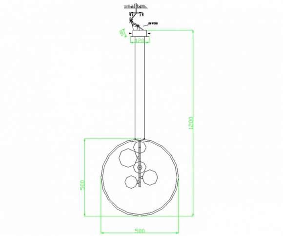 Подвесная люстра Kink Light Иона 09408-5А,19 Подвесная люстра Kink Light Иона 09408-5А,19