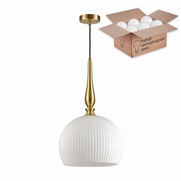 Подвесной светильник с лампочкой Odeon Light Runga 4765/1+Lamps А60