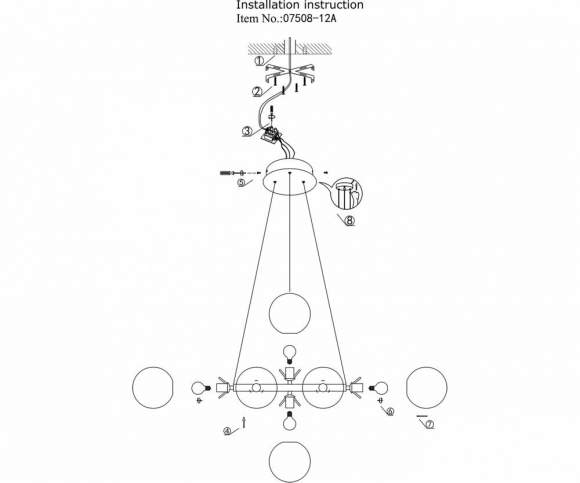 Подвесная люстра Kink Light Сида 07508-12,20 (20417)