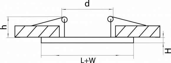 214517 Рамка для одного встраиваемого светильника Lightstar Double Quadro серии Domino