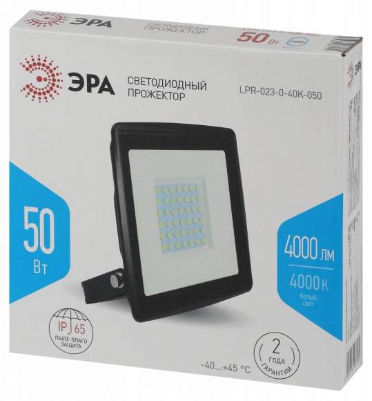 Прожектор светодиодный уличный Эра LPR-023-0-40K-050 (Б0052032) Прожектор светодиодный уличный Эра LPR-023-0-40K-050 (Б0052032)