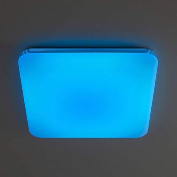 Потолочный светодиодный светильник с пультом ДУ (инфракрасный) и RGB подсветкой Citilux Симпла CL714K680G