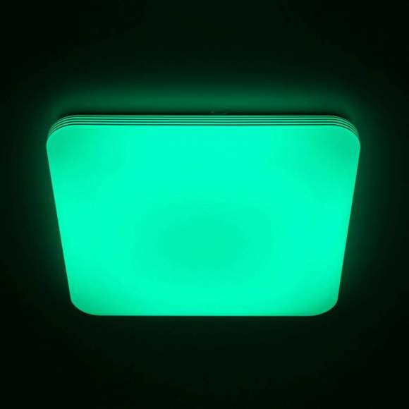 Потолочный светодиодный светильник с пультом ДУ (инфракрасный) и RGB подсветкой Citilux Симпла CL714K680G
