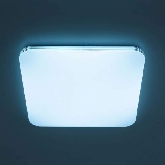 Потолочный светодиодный светильник с пультом ДУ (инфракрасный) и RGB подсветкой Citilux Симпла CL714K680G