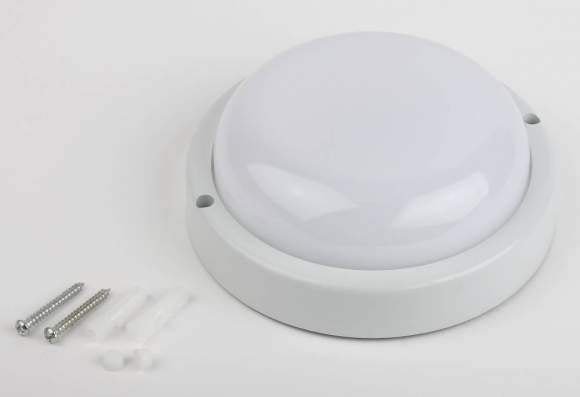 Cветильник светодиодный IP65 12Вт 1140Лм 6500К D155 КРУГ ЖКХ LED SPB-201-0-65К-012 ЭРА (40/640) Б0047620