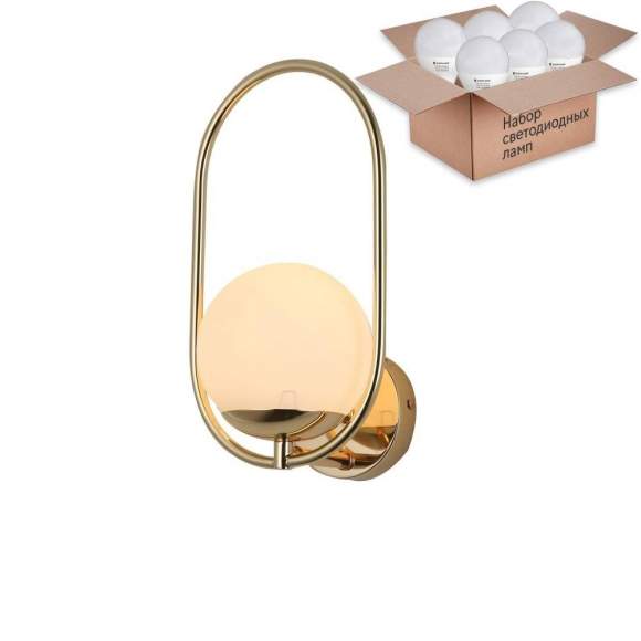 Бра с лампочкой F-promo Mars 2913-1W+Lamps E27 P45 Бра с лампочкой F-promo Mars 2913-1W+Lamps E27 P45