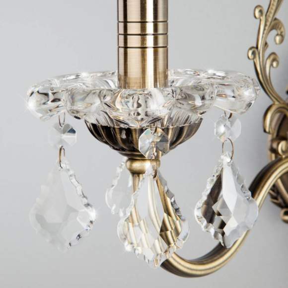 3281/1 Бра с хрусталем Eurosvet 3281 античная бронза/прозрачный хрусталь Strotskis 3281/1 Бра с хрусталем Eurosvet 3281 античная бронза/прозрачный хрусталь Strotskis