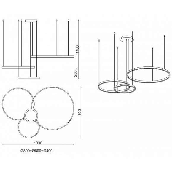 08223,33P Подвесная светодиодная диммируемая люстра с пультом д/у Kink Light Тор 18131 08223,33P Подвесная светодиодная диммируемая люстра с пультом д/у Kink Light Тор 18131